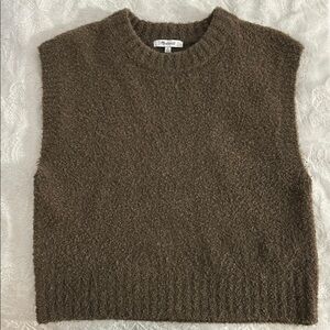 Madewell Brown Textured Sweater Vest